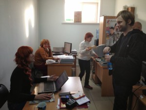 Newsroom in Iskitim, Siberia