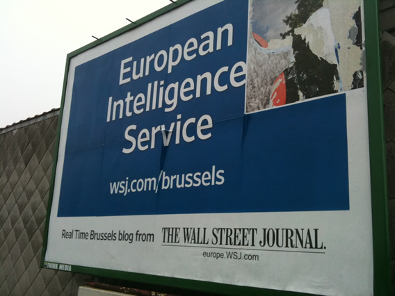 Advertisement for the Europe blog of the WSJ 