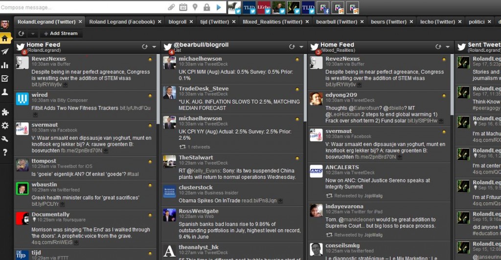 the Hootsuite social media dashboard